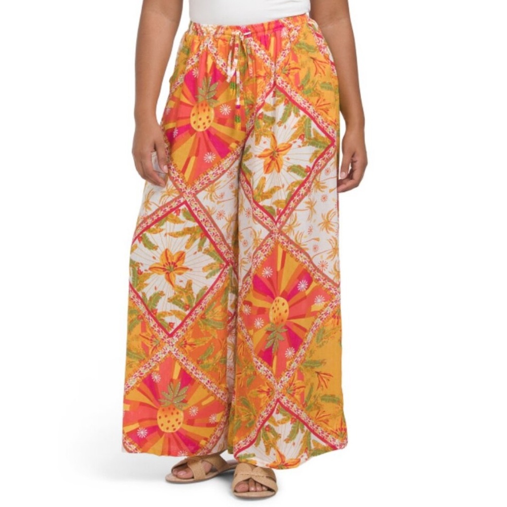 Colorful Floral Patchwork Pants